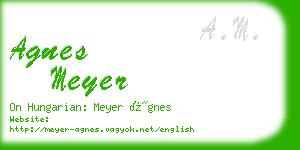 agnes meyer business card